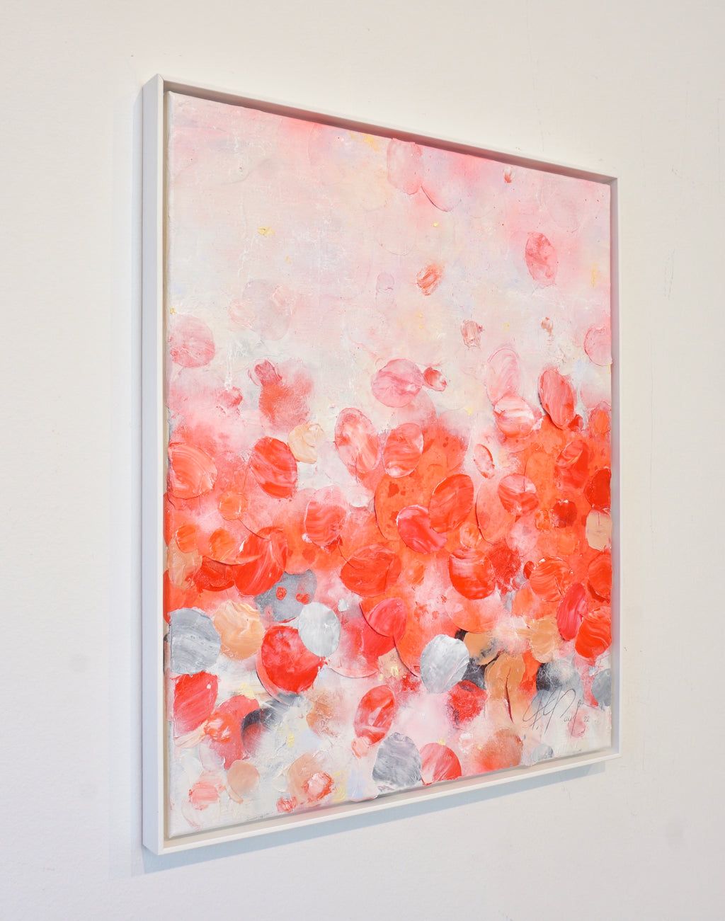 Red Spring Awakening II_Oil,Acrylic, Rice Paper on canvas_60x50cm_2022_1500 Euro_Rot_Natur