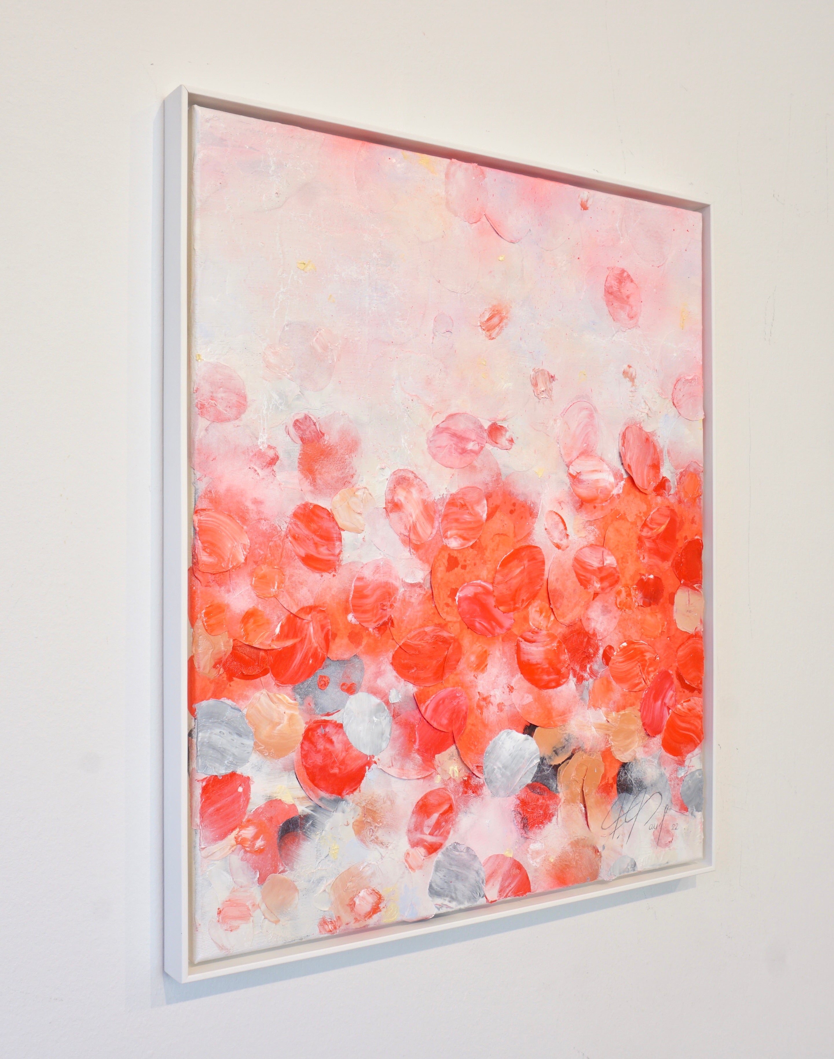 Red Spring Awakening II_Oil,Acrylic, Rice Paper on canvas_60x50cm_2022_1500 Euro_Rot_Natur