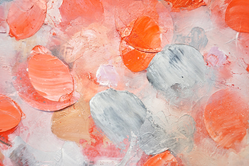 Frederic Paul_Red Tulips Field_Öl,Acryl, Reis Papier auf Leinwand_100x100cm_2022_2800 Euro