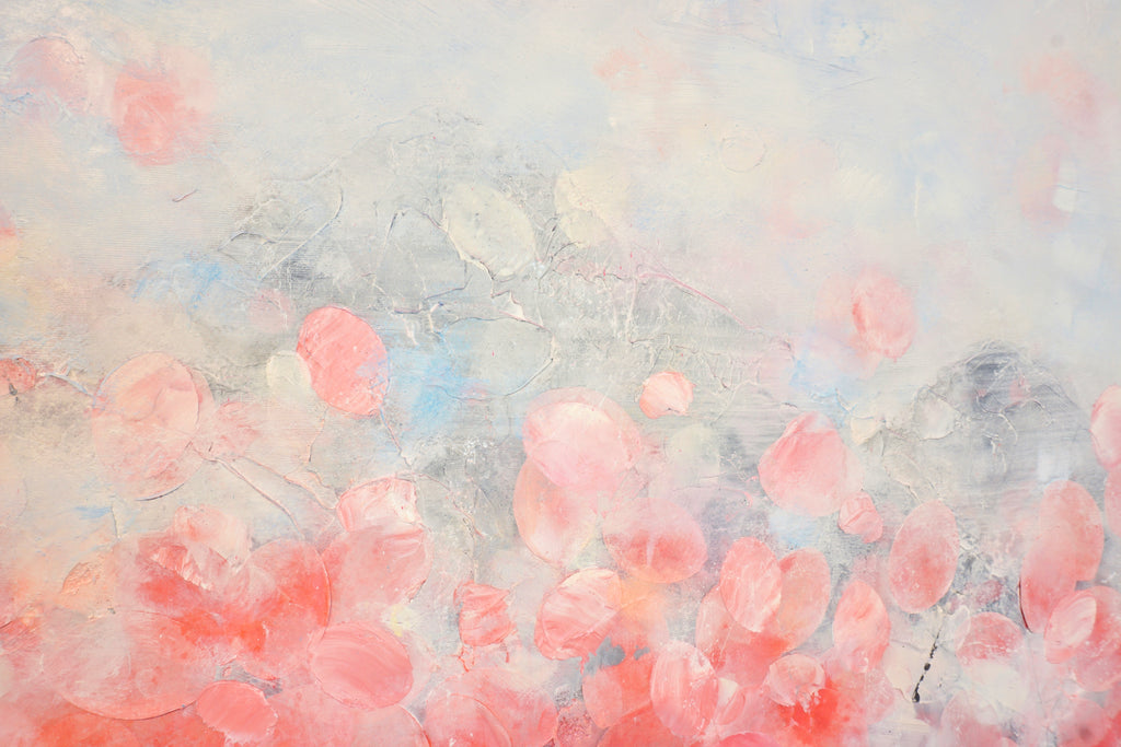 Sakura Blossoms_Oil,Acrylic,Ricepaper on canvas_120x100cm_2022_3000 Euro_Kunstwerk_Malerei