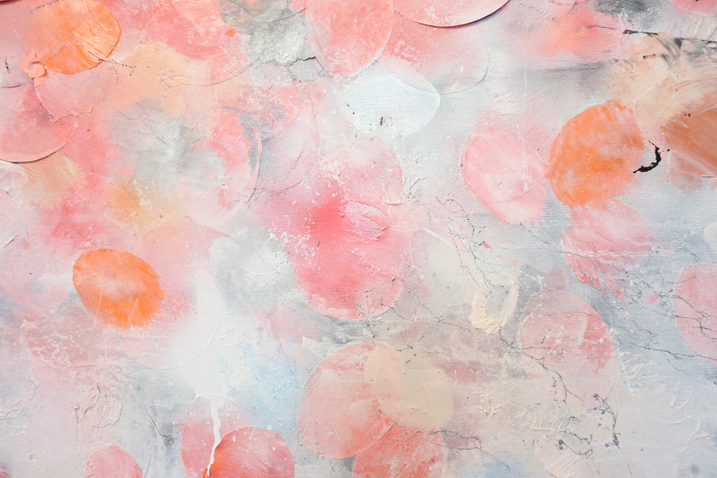 Sakura Blossoms_Oil,Acrylic,Ricepaper on canvas_120x100cm_2022_3000 Euro_Kunstwerk_Malerei