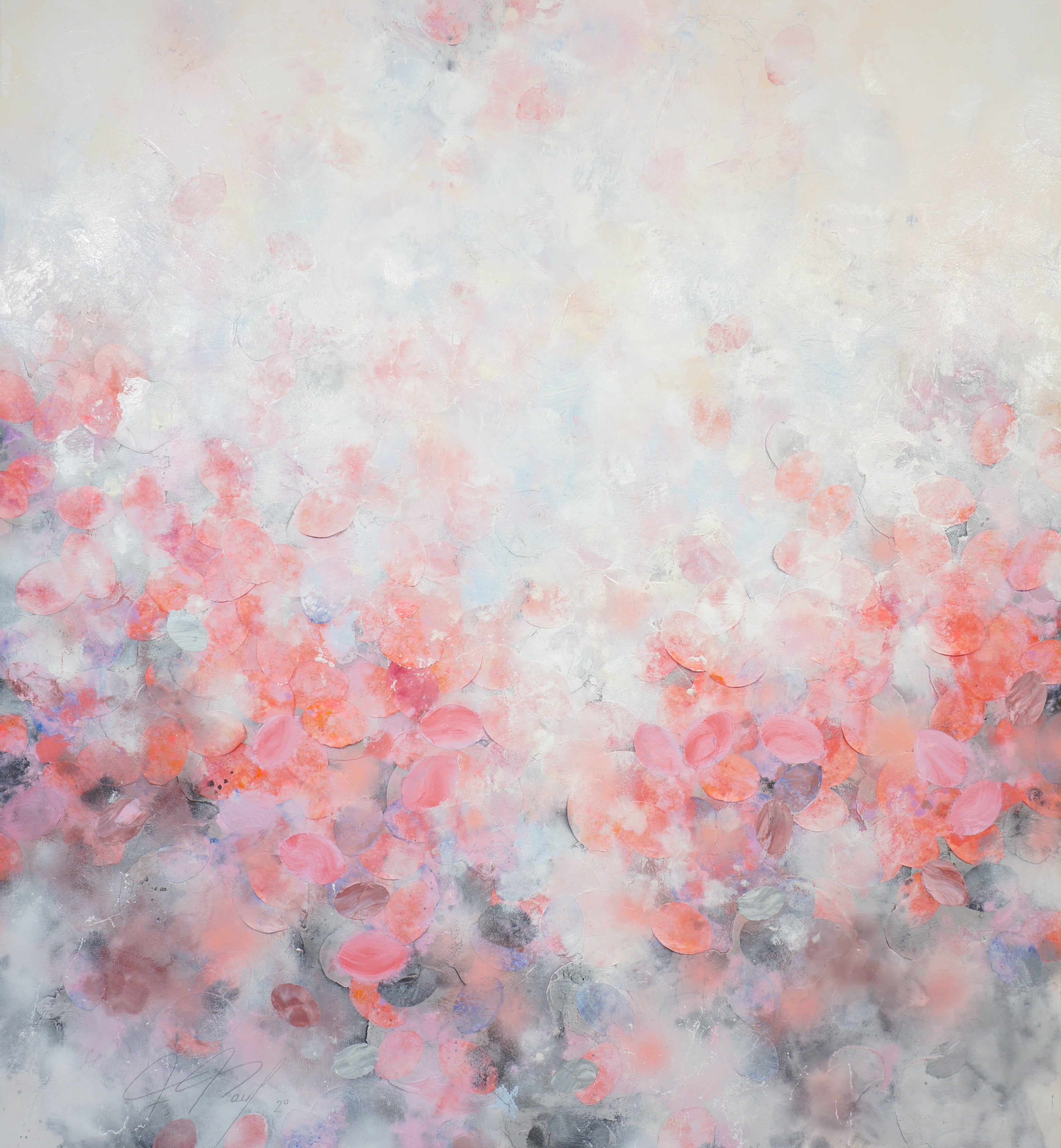 Persian Rosé_Oil,Acrylic,Ricepaper on canvas_130x120cm_2020_3400€.JPG