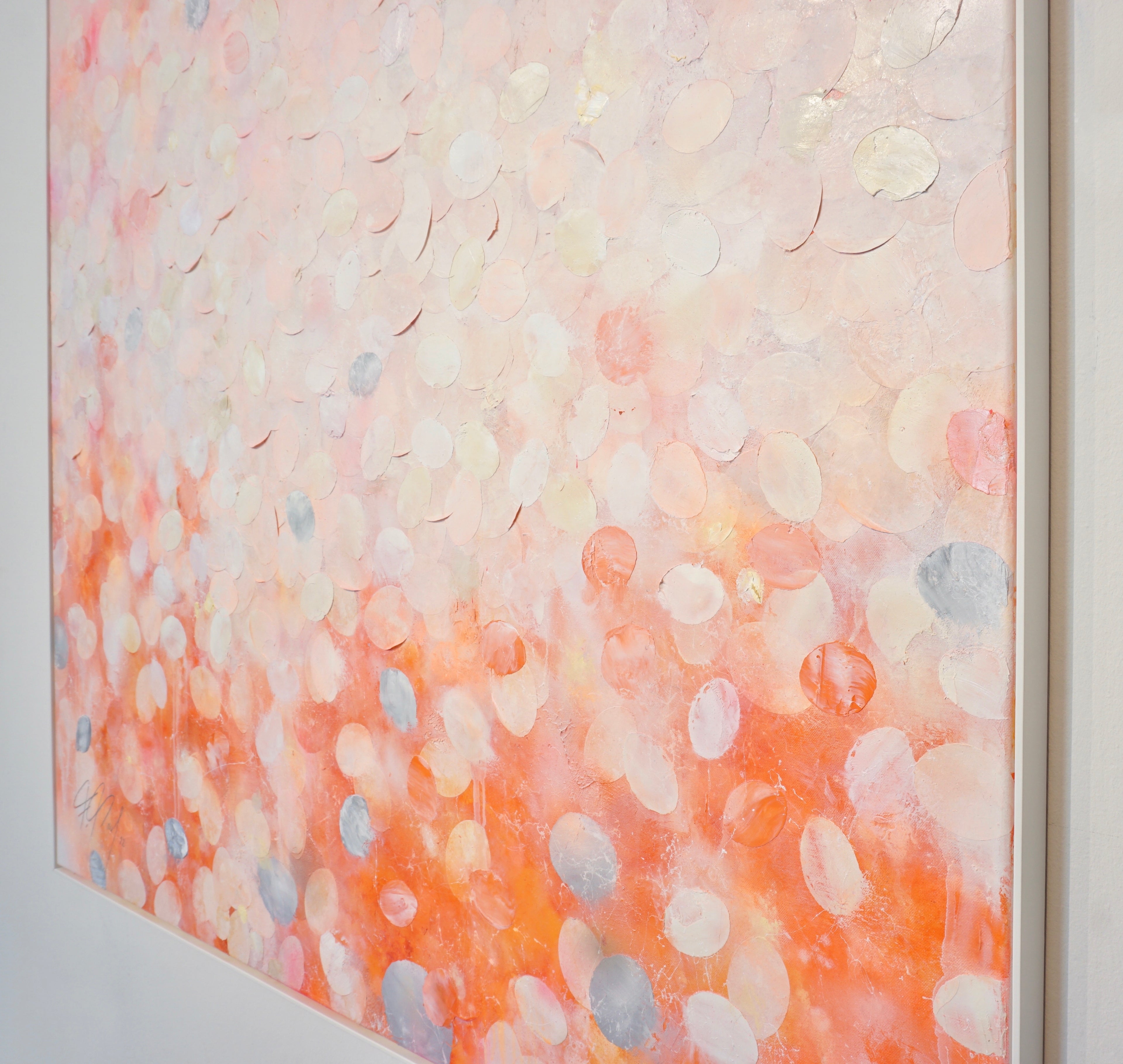 Frederic Paul_Follow the Sun_Öl,Acryl,Reis Papier auf Leinwand_130x120 cm_2022_3400 EUR_Ab