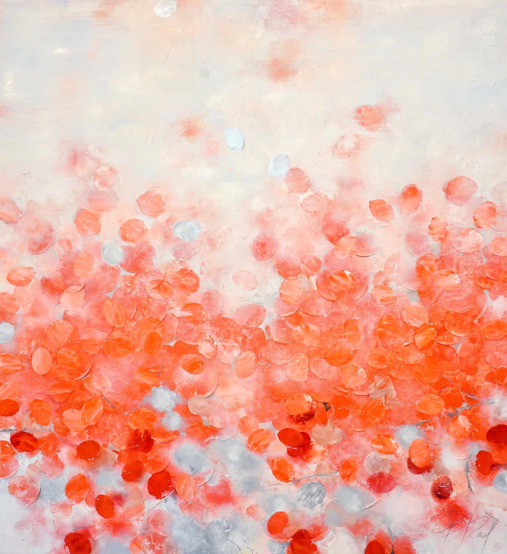 Frederic Paul_Shine_Oil, Acrylic, Rice Paper on canvas_120x110 cm_2022_3.300 EUR_Kunst_Mal