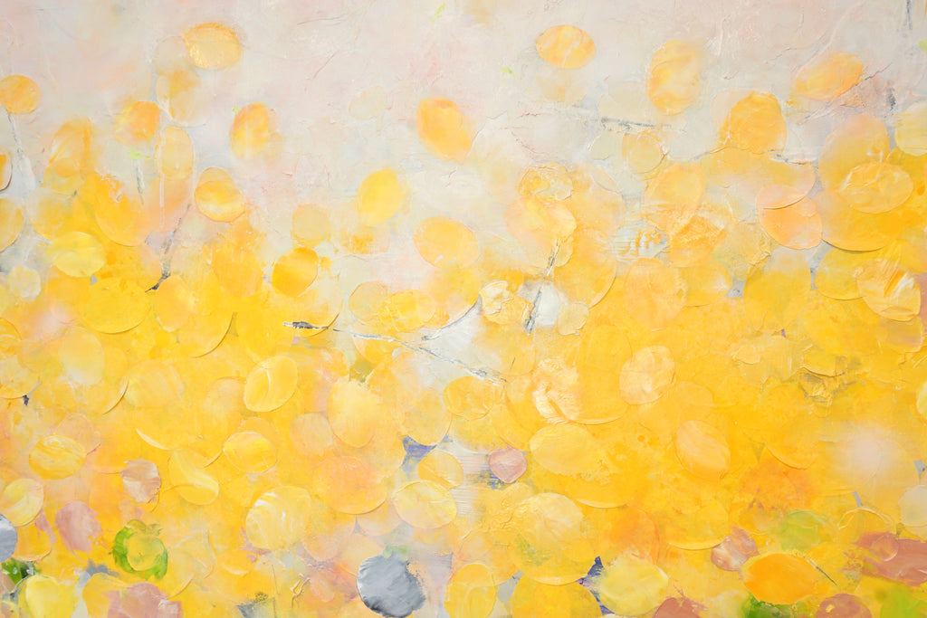 Daylight Sun_Oil,Acrylic,Rice Paper on canvas_110x100cm_2022_2800 Euro_Kunstwerk_Malerei_P