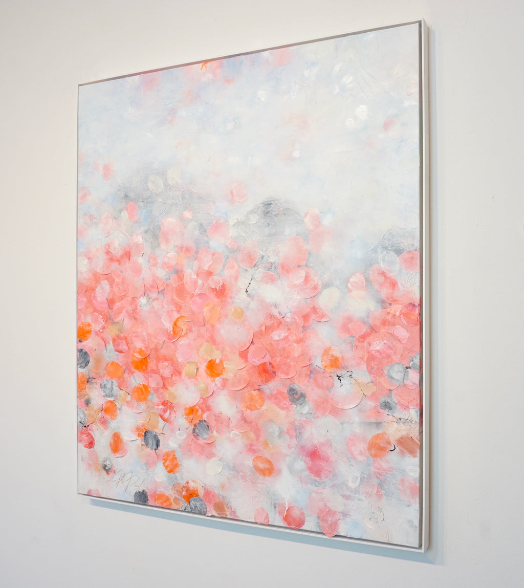 Sakura Blossoms_Oil,Acrylic,Ricepaper on canvas_120x100cm_2022_3000 Euro_Kunstwerk_Malerei