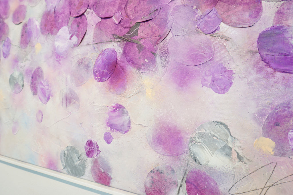 Frederic Paul_Lavender Hills_Oil, Acrylic, Rice Paper on canvas_130x130 cm_2022_nature.jpg