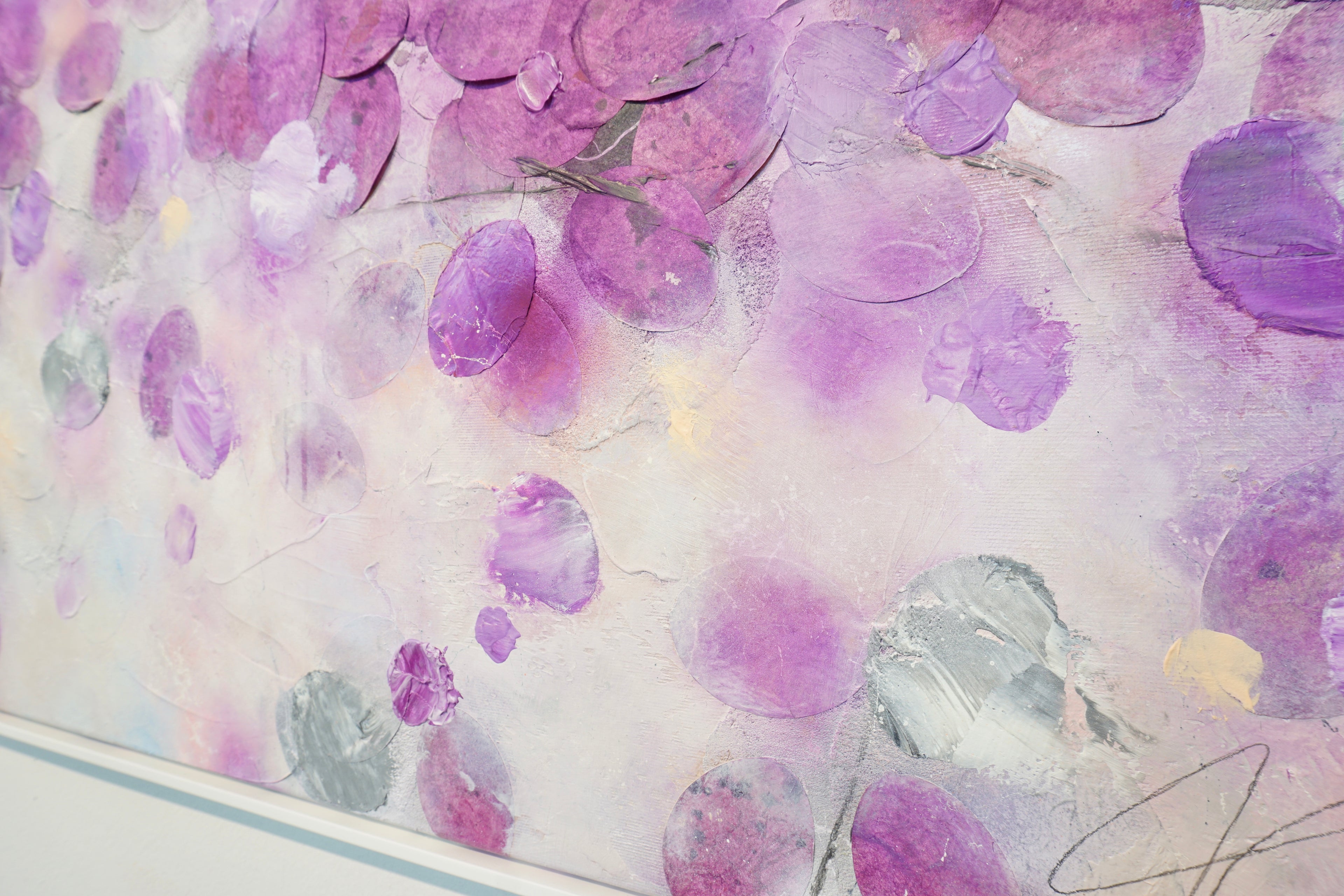 Frederic Paul_Lavender Hills_Oil, Acrylic, Rice Paper on canvas_130x130 cm_2022_nature.jpg