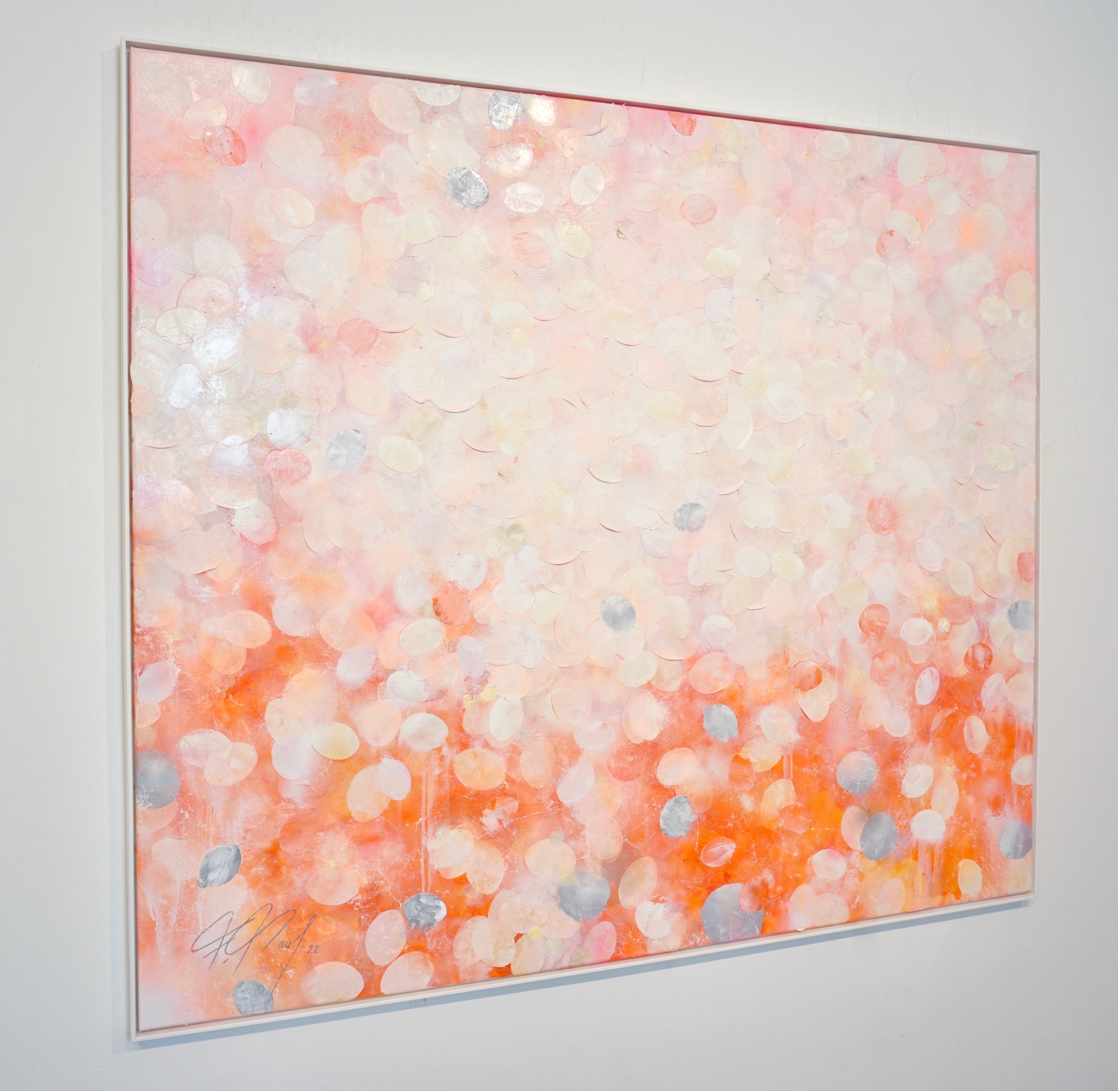 Frederic Paul_Follow the Sun_Öl,Acryl,Reis Papier auf Leinwand_130x120 cm_2022_3400 EUR_Ab