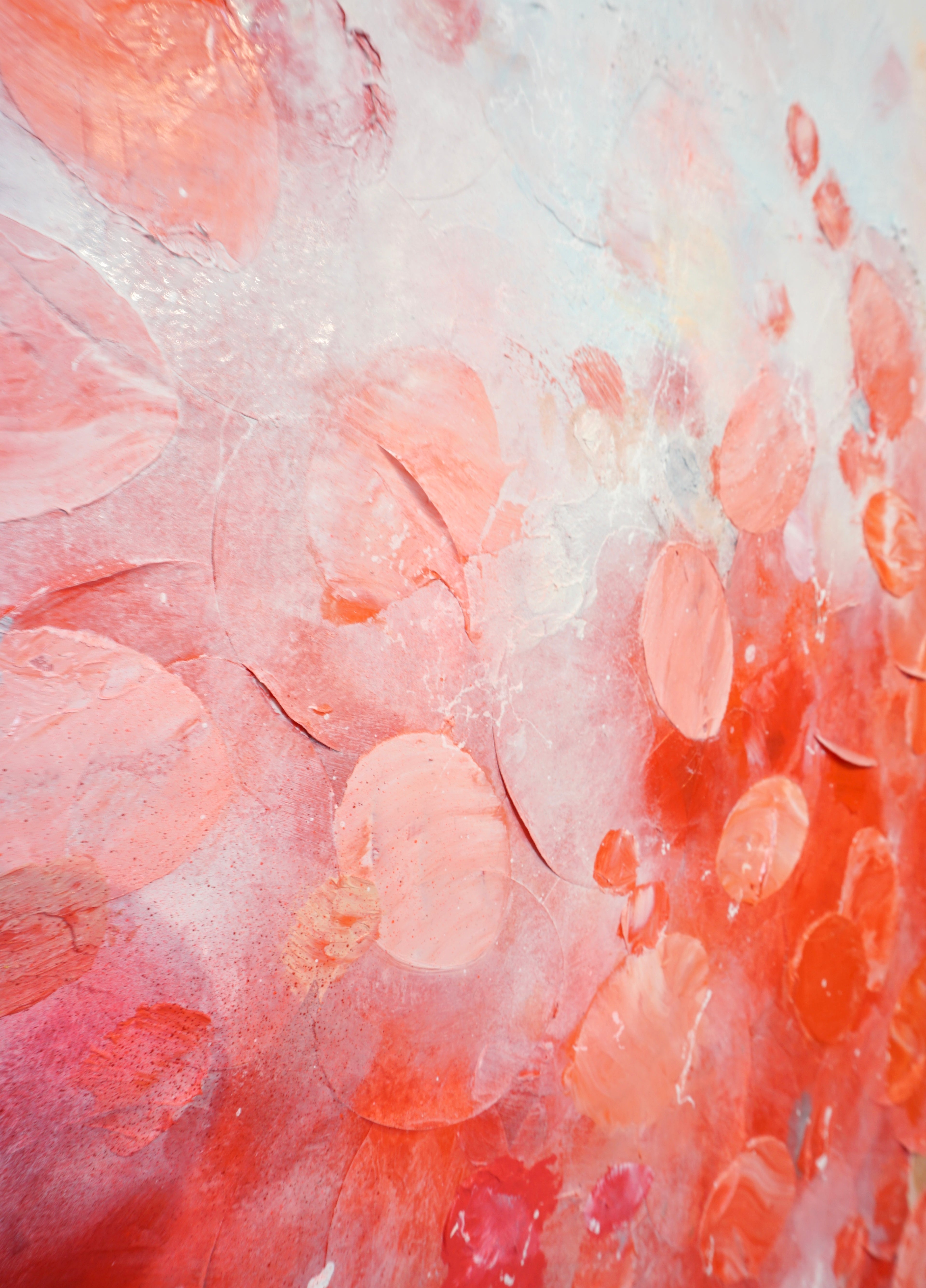 Frederic Paul_Red Tulips Field_Öl,Acryl, Reis Papier auf Leinwand_100x100cm_2022_2800 Euro