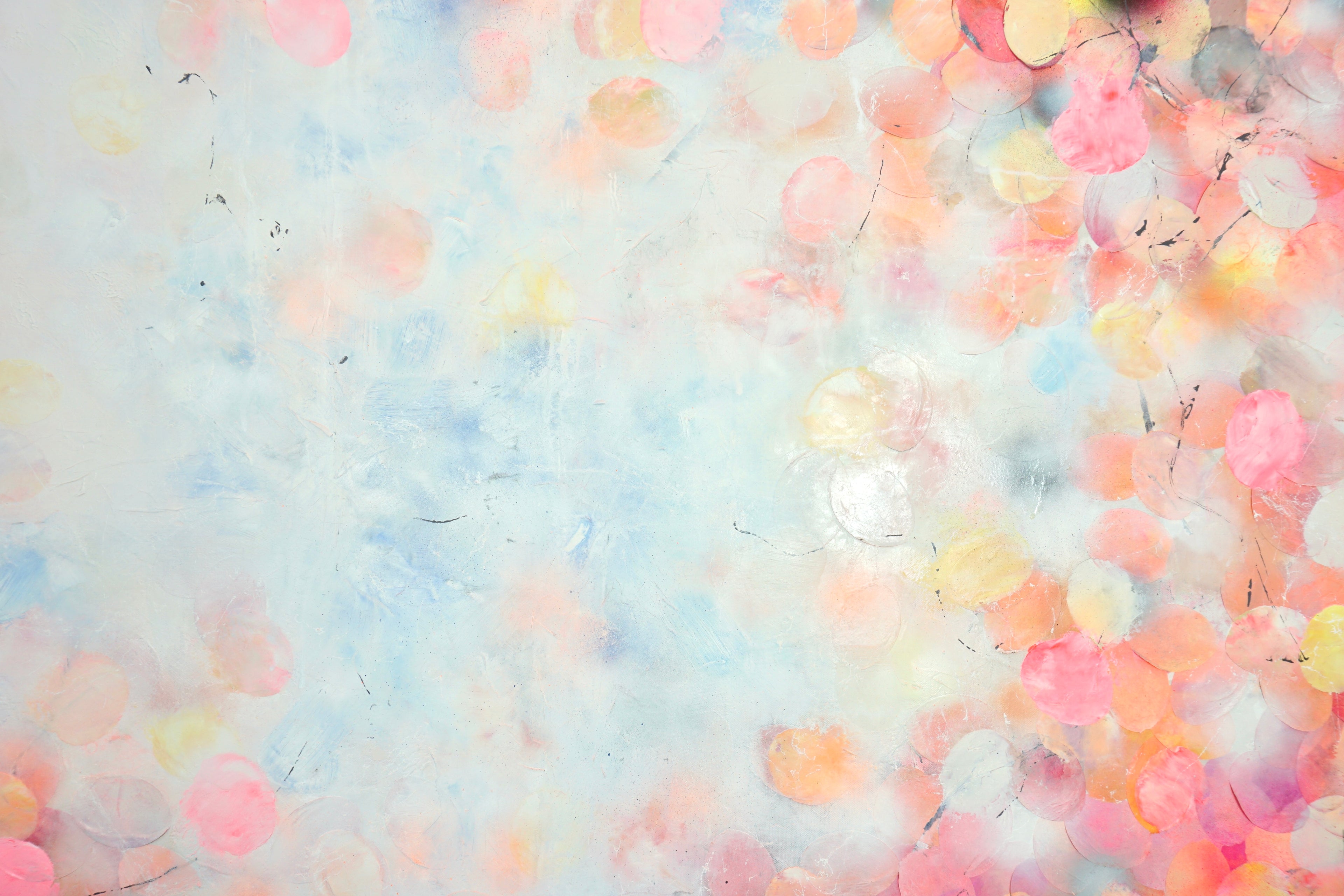 Öl und Acryl auf Reispapier mit rosa-gelber Farbpalette.jpg