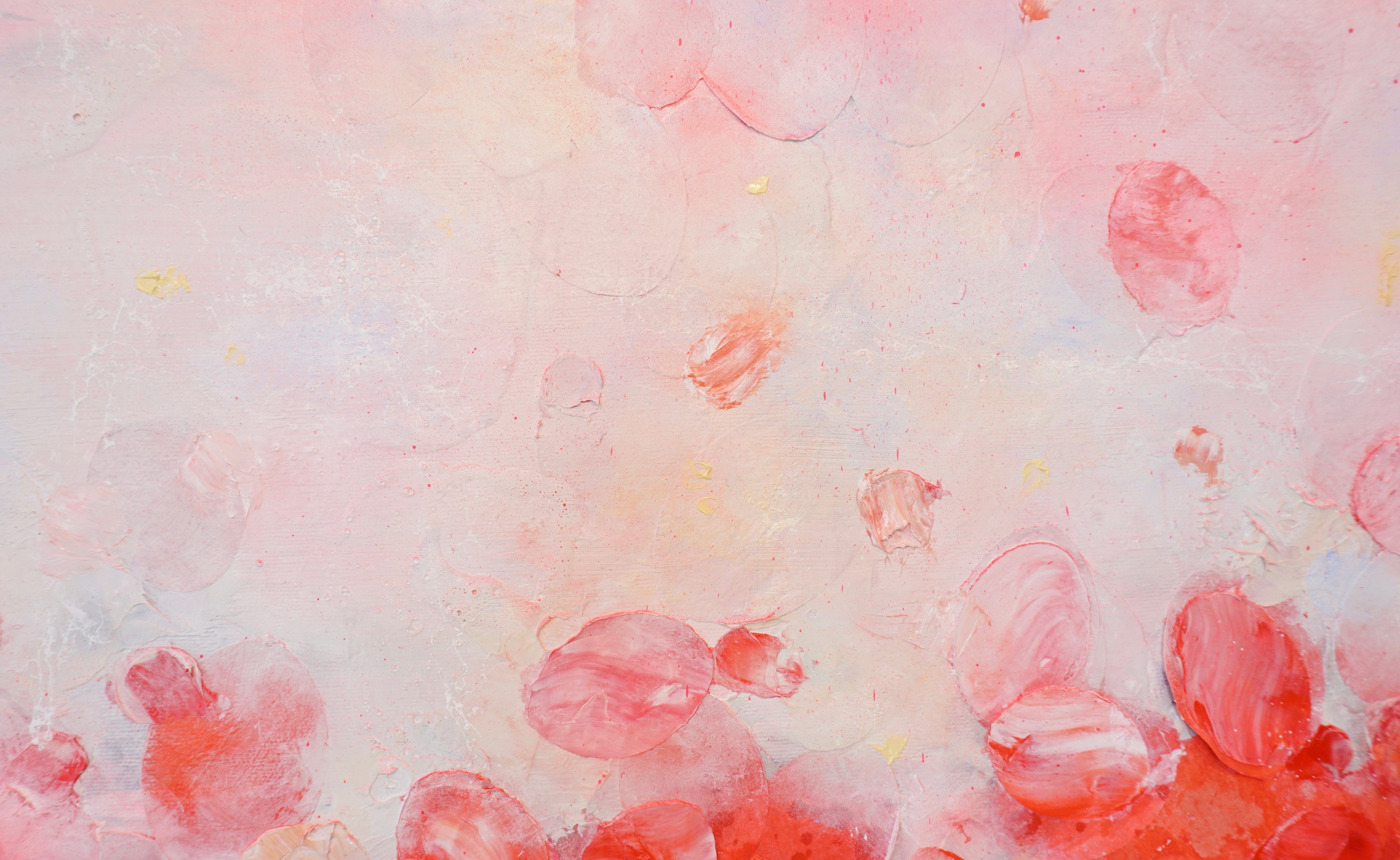 Red Spring Awakening II_Oil,Acrylic, Rice Paper on canvas_60x50cm_2022_1500 Euro_Rot_Natur