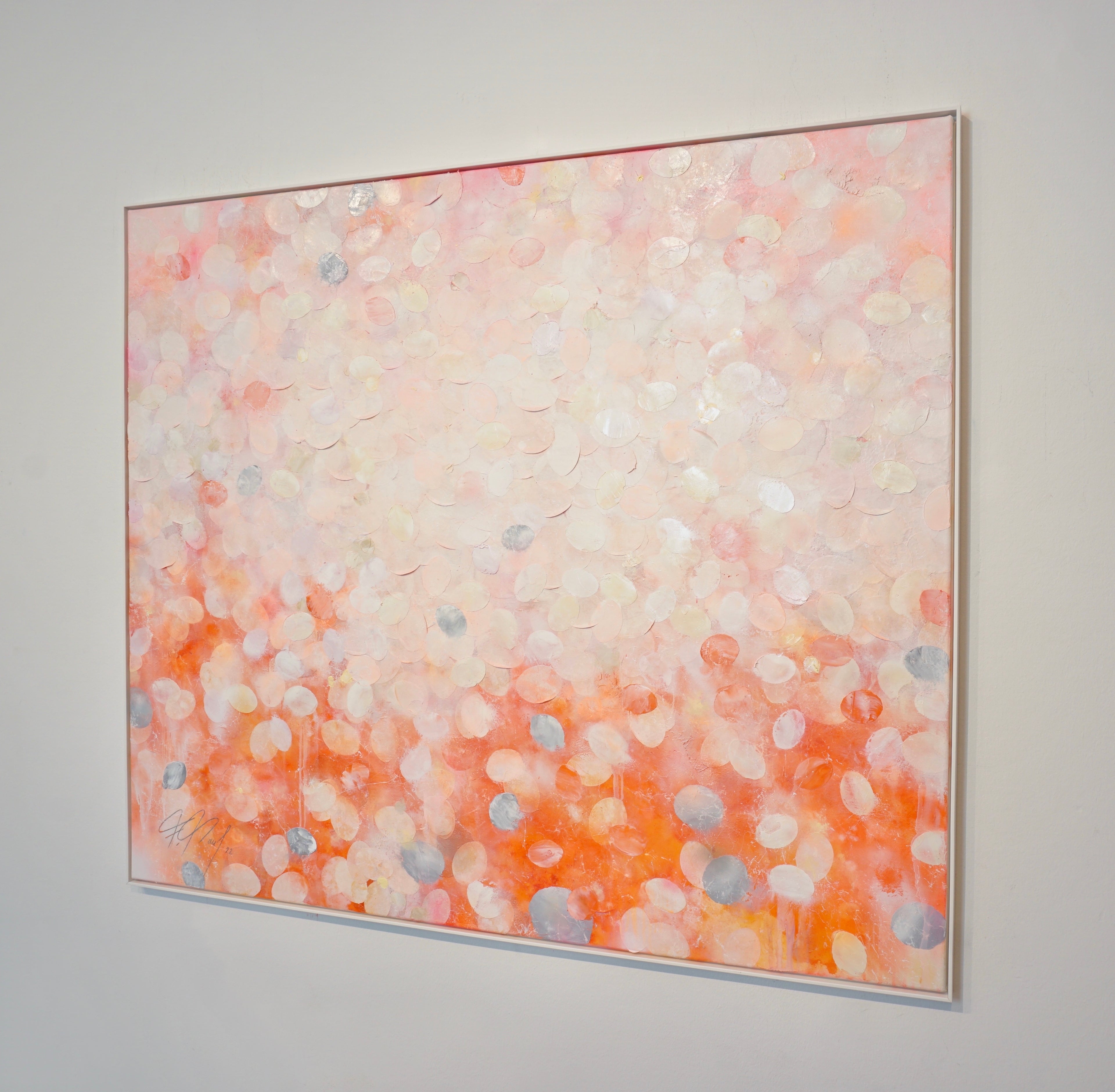 Frederic Paul_Follow the Sun_Öl,Acryl,Reis Papier auf Leinwand_130x120 cm_2022_3400 EUR_Ab