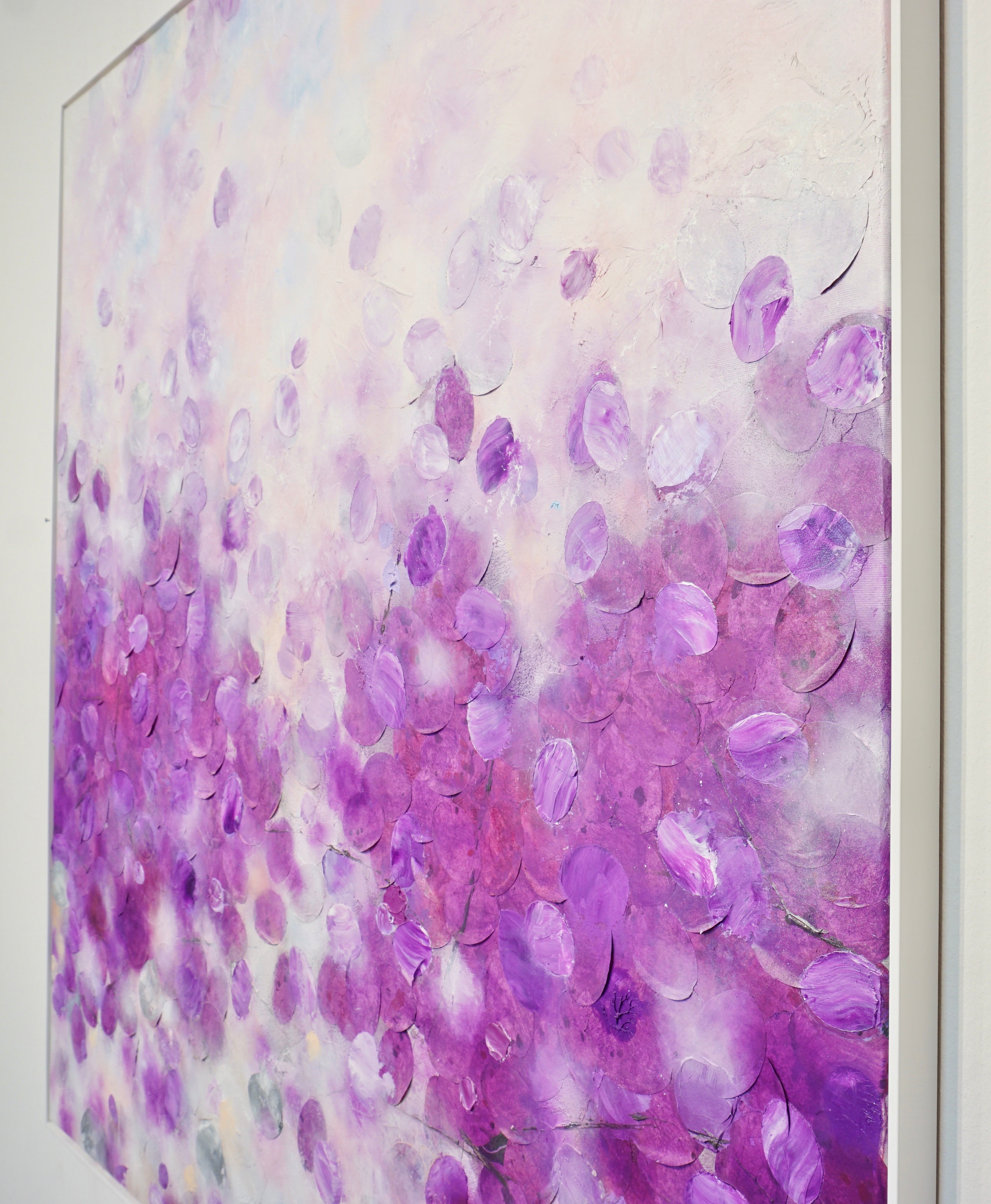 Frederic Paul_Lavender Hills_Oil, Acrylic, Rice Paper on canvas_130x130 cm_2022_Kunst.jpg