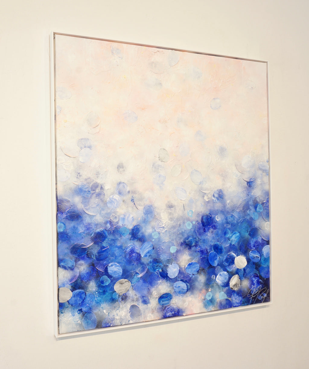 Frederic Paul_Santorin Morning Calm_Öl,Acryl,Reis Papier auf Leinwand_100x90 cm_2022_2700 