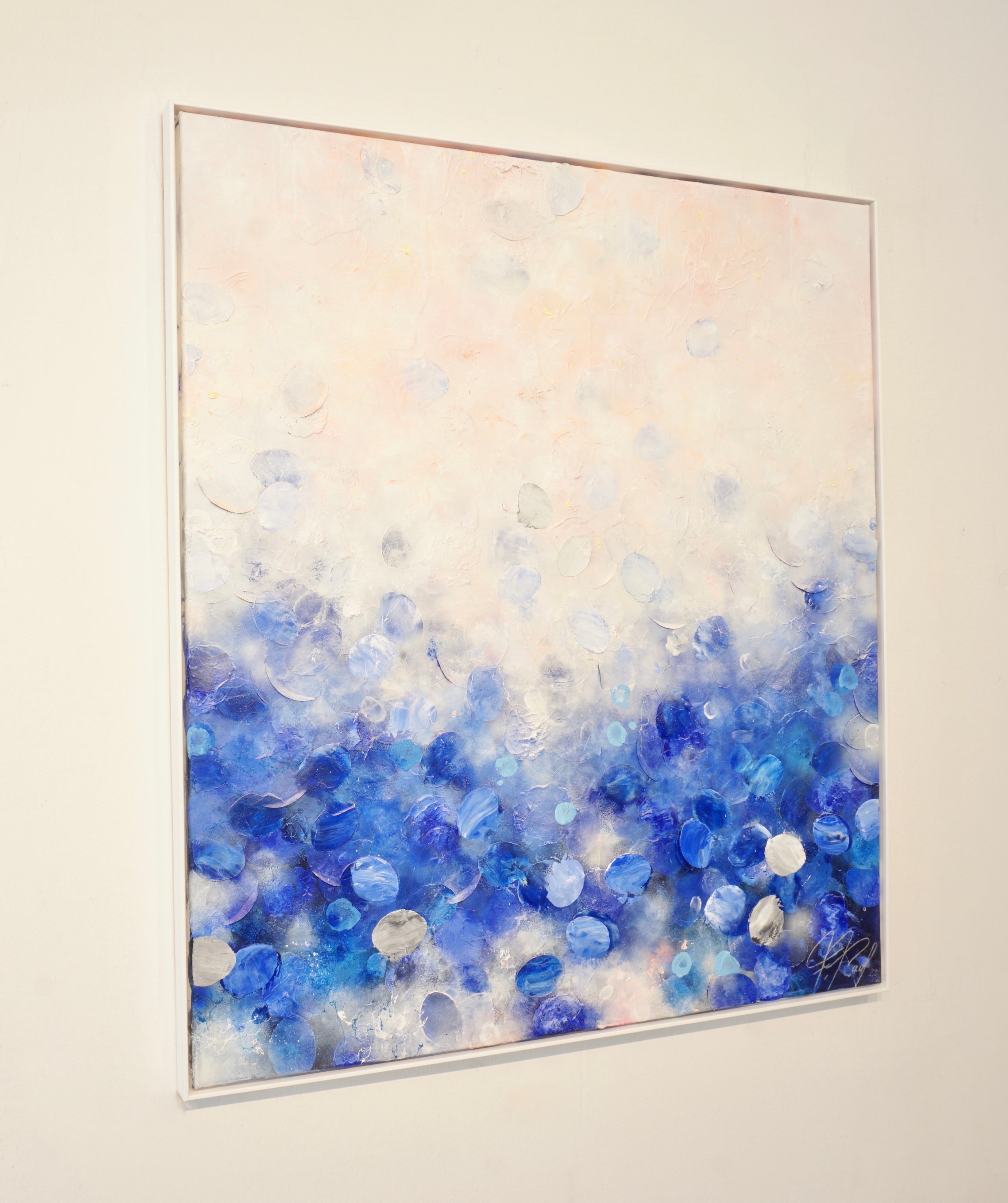 Frederic Paul_Santorin Morning Calm_Öl,Acryl,Reis Papier auf Leinwand_100x90 cm_2022_2700 