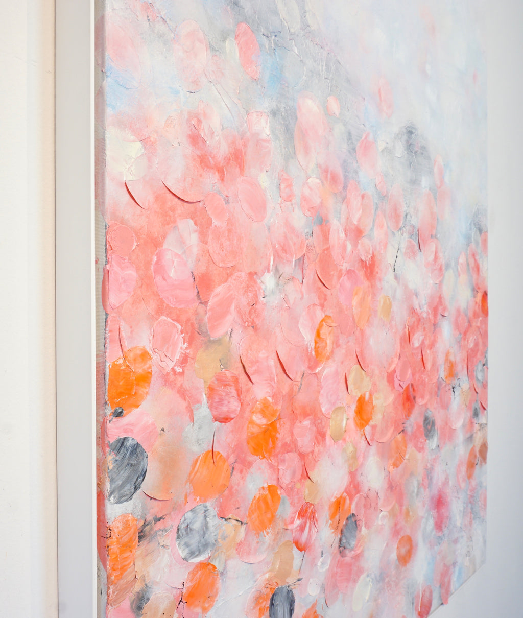 Sakura Blossoms_Oil,Acrylic,Ricepaper on canvas_120x100cm_2022_3000 Euro_Kunstwerk_Malerei
