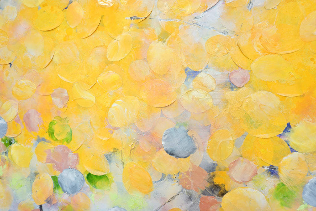 Daylight Sun_Oil,Acrylic,Rice Paper on canvas_110x100cm_2022_2800 Euro_Kunstwerk_Malerei_P