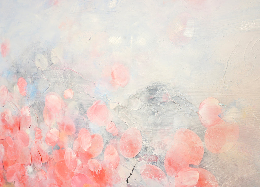 Sakura Blossoms_Oil,Acrylic,Ricepaper on canvas_120x100cm_2022_3000 Euro_Kunstwerk_Malerei