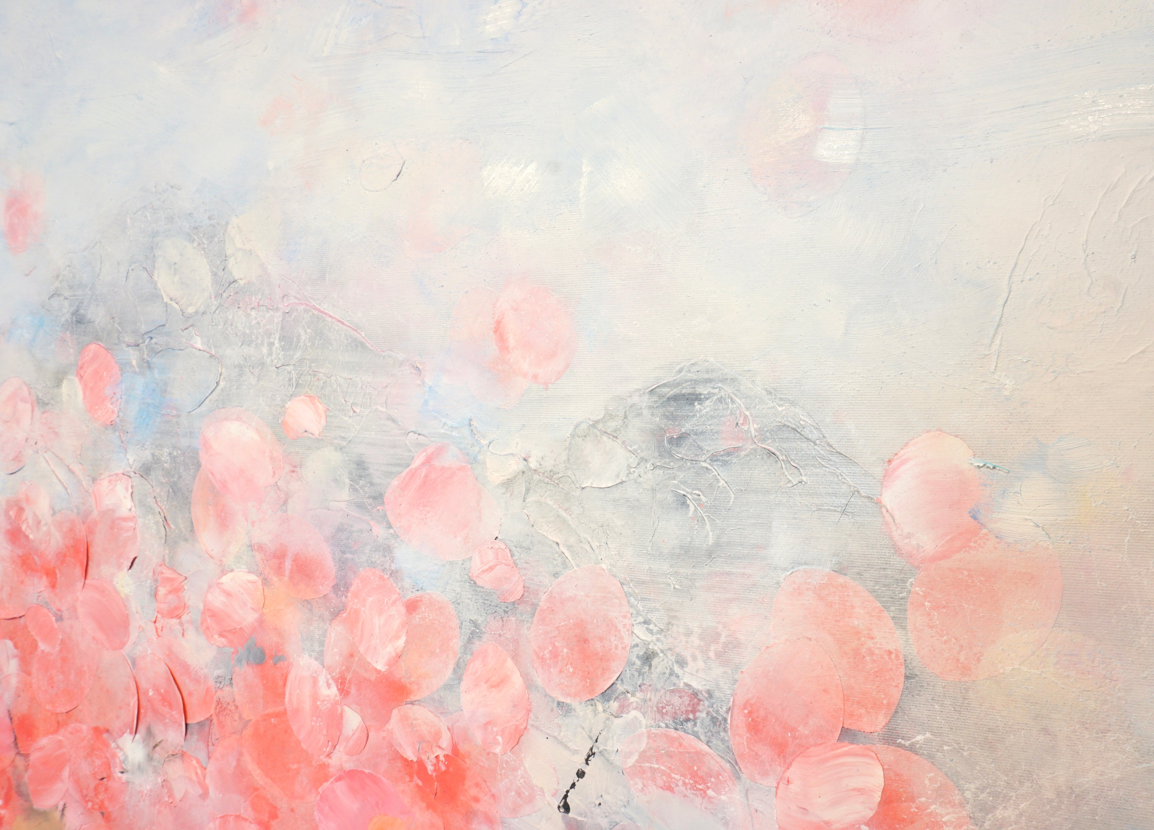 Sakura Blossoms_Oil,Acrylic,Ricepaper on canvas_120x100cm_2022_3000 Euro_Kunstwerk_Malerei