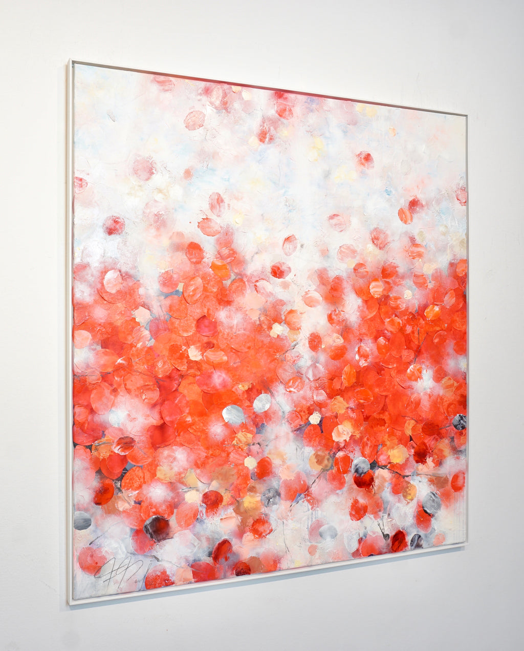 Frederic Paul_Follow the Sun_Öl,Acryl,Reis Papier auf Leinwand_130x120 cm_2022_3400 EUR_Ab