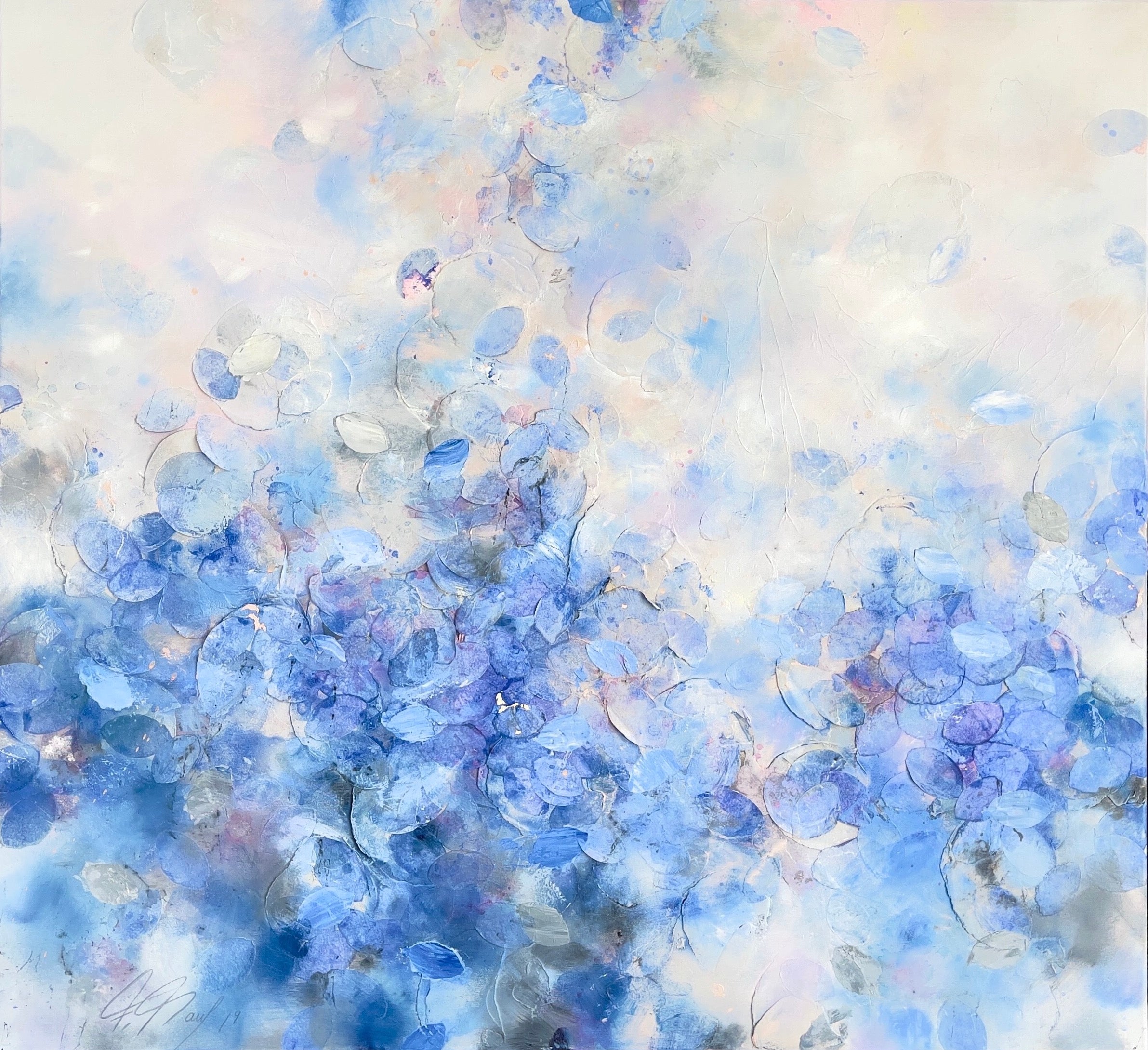 Glowing Ocean_Oil, Acrylic, Ricepaper on canvas_110x120cm_2019_3500.jpg