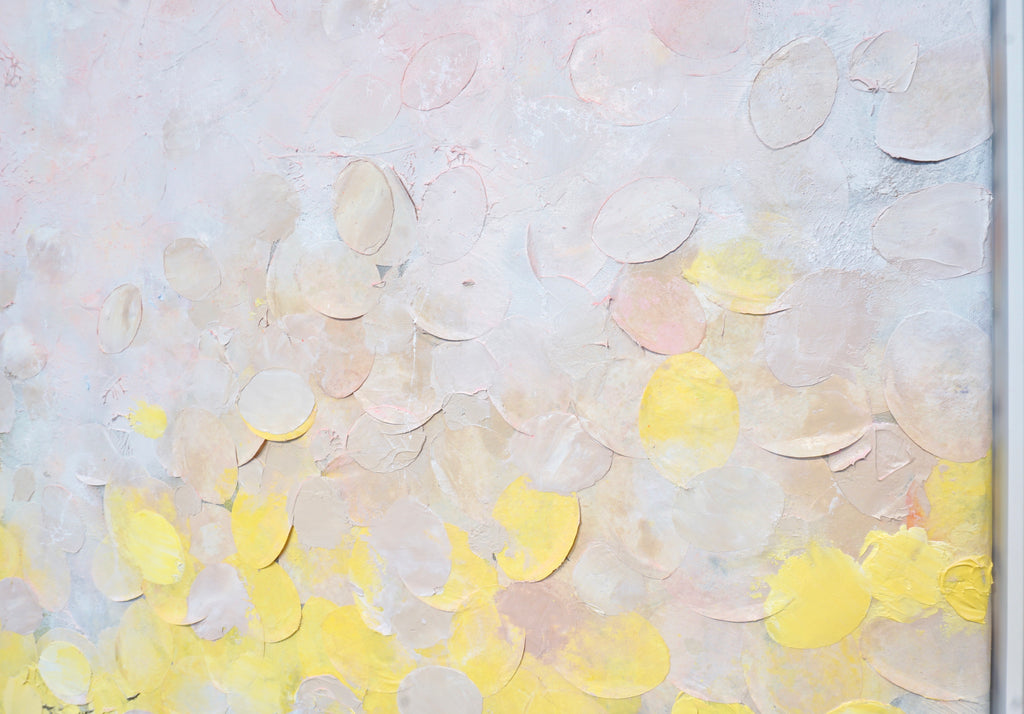 Frederic Paul_When the Sun rises_Öl,Acryl,Reis Papier auf Leinwand_120x120 cm_2022_3400 EU