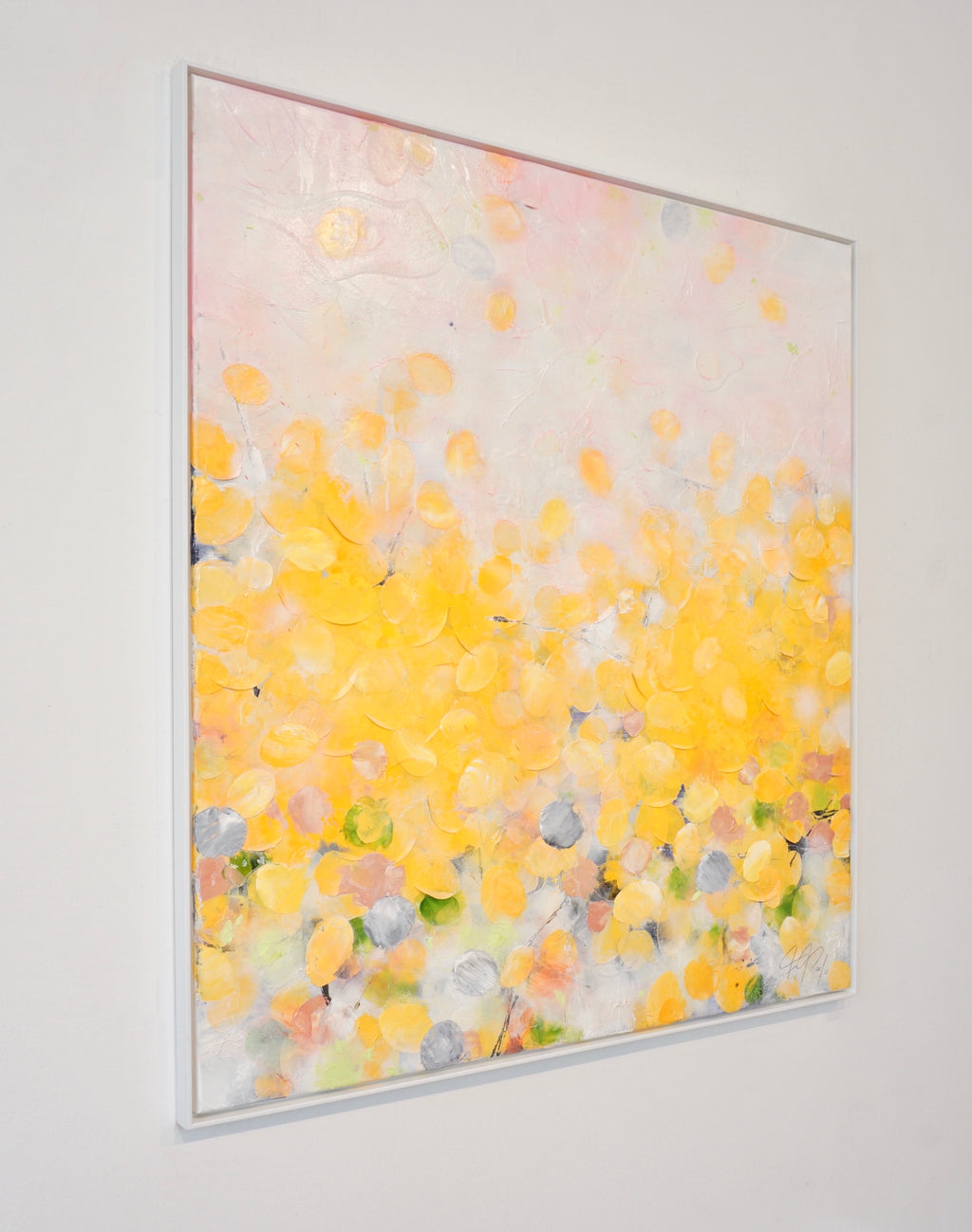 Daylight Sun_Oil,Acrylic,Rice Paper on canvas_110x100cm_2022_2800 Euro_Kunstwerk_Malerei_P