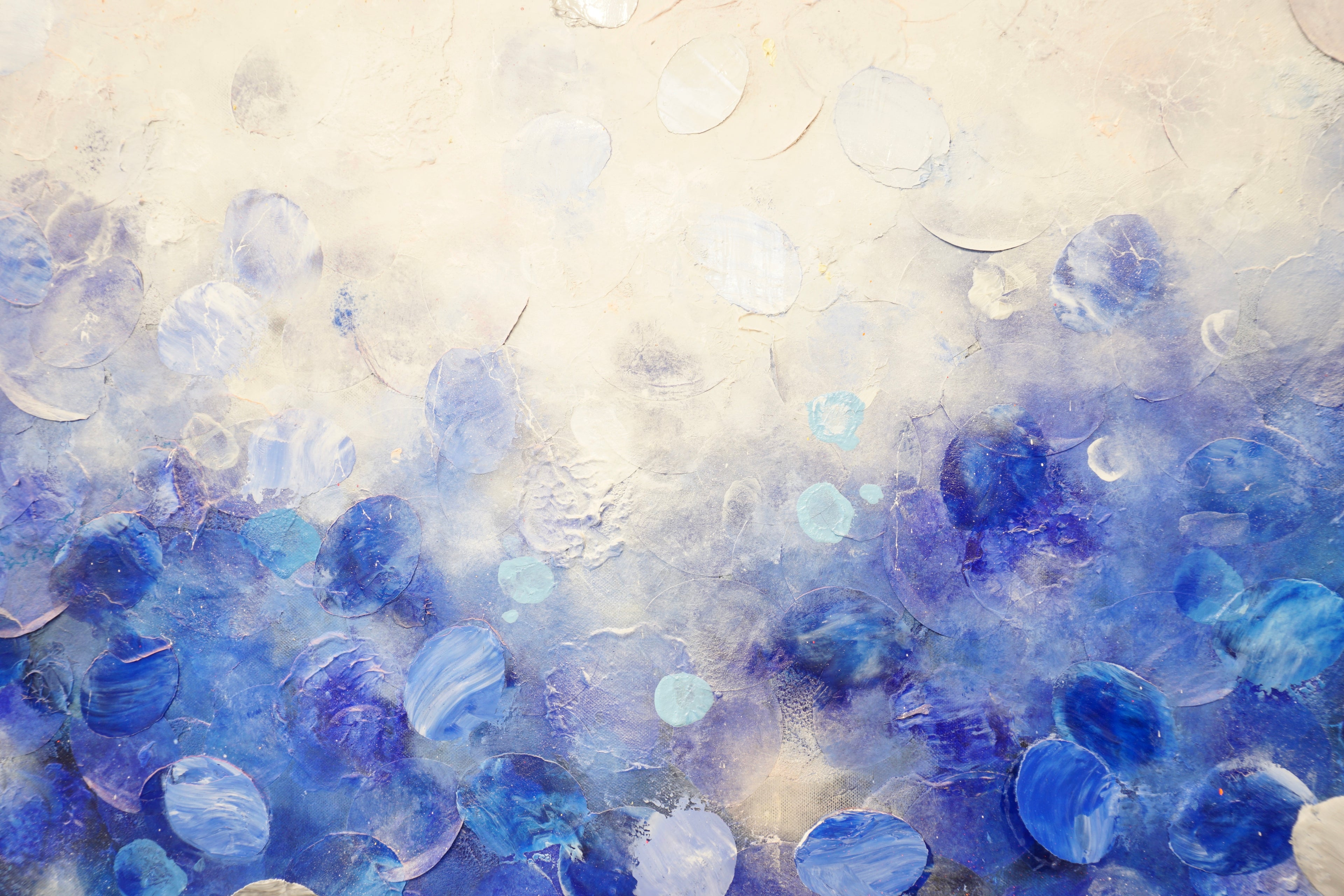 Frederic Paul_Santorin Morning Calm_Öl,Acryl,Reis Papier auf Leinwand_100x90 cm_2022_2700 