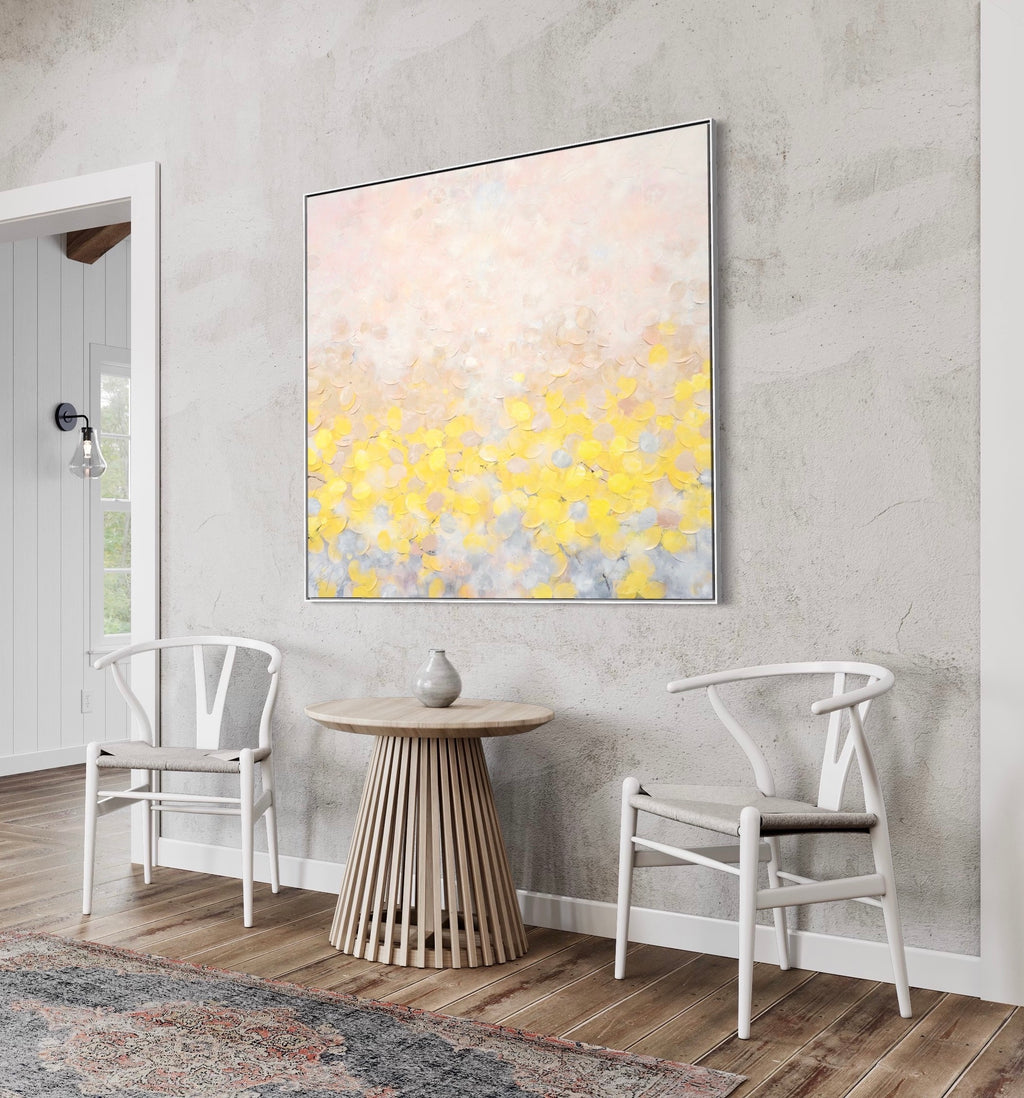 Frederic Paul_When the Sun rises_Öl,Acryl,Reis Papier auf Leinwand_120x120 cm_2022_3400 EU