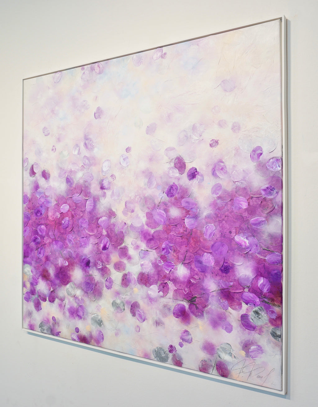 Frederic Paul_Lavender Hills_Oil, Acrylic, Rice Paper on canvas_130x130 cm_2022_Violet.jpg