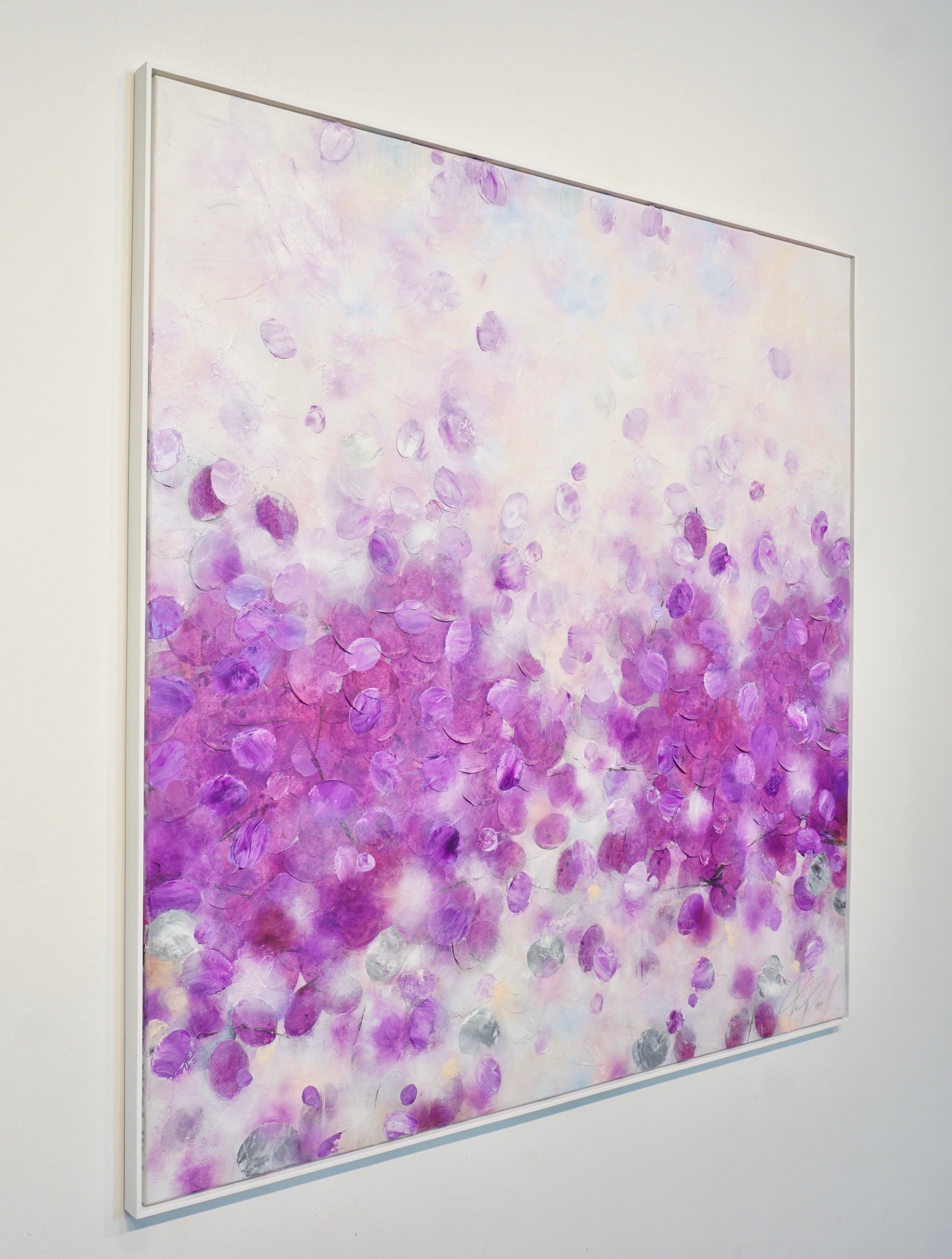 Frederic Paul_Lavender Hills_Oil, Acrylic, Rice Paper on canvas_130x130 cm_2022_Artwork.jp