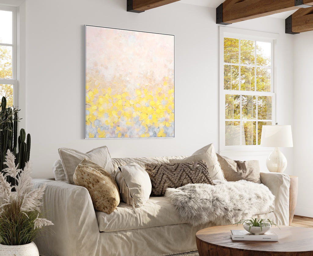 Frederic Paul_When the Sun rises_Öl,Acryl,Reis Papier auf Leinwand_120x120 cm_2022_3400 EU