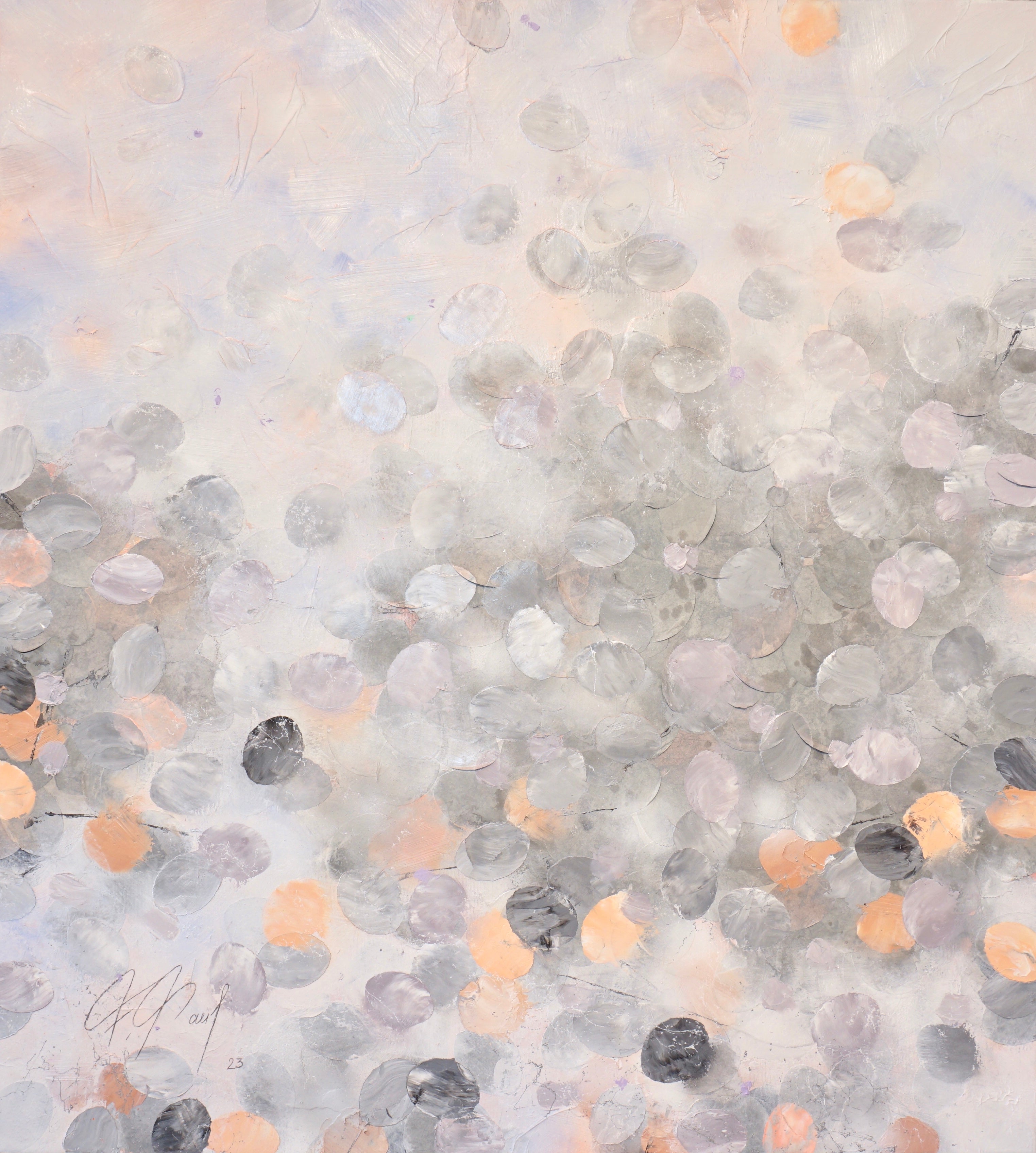 Frederic Paul_Soft Daylight_Oil, Acrylic Ricepaper on vanvas_100x90cm_2023_2.700€.jpg