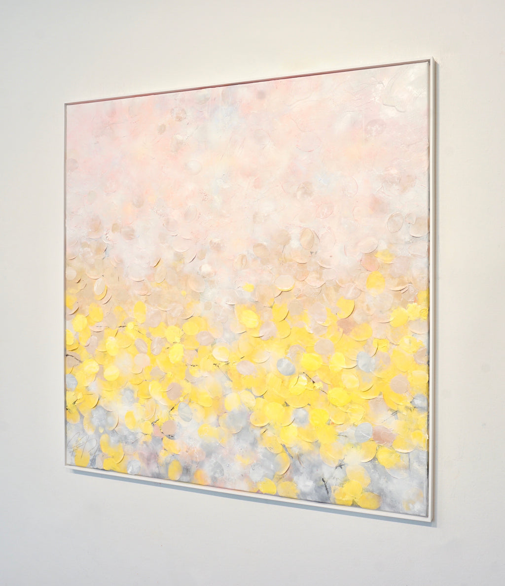 Frederic Paul_When the Sun rises_Öl,Acryl,Reis Papier auf Leinwand_120x120 cm_2022_3400 EU