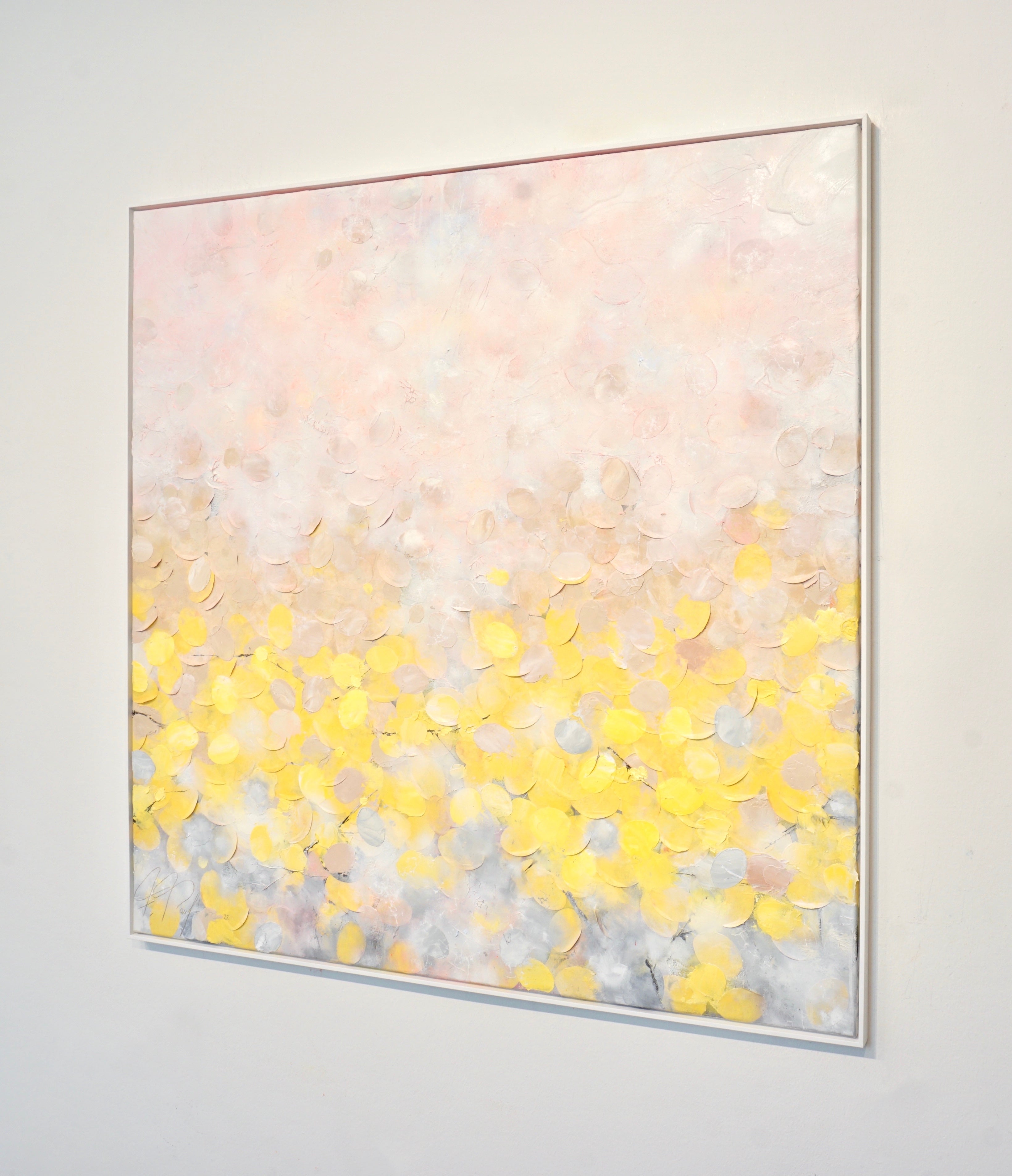 Frederic Paul_When the Sun rises_Öl,Acryl,Reis Papier auf Leinwand_120x120 cm_2022_3400 EU