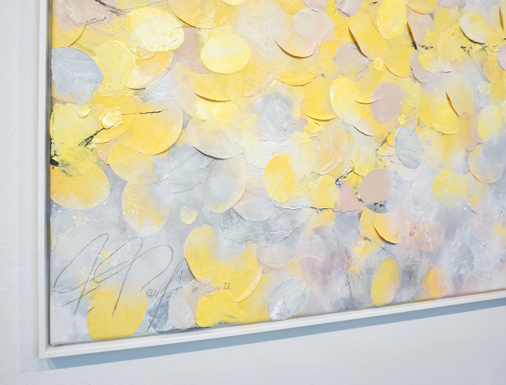 Frederic Paul_When the Sun rises_Öl,Acryl,Reis Papier auf Leinwand_120x120 cm_2022_3400 EU