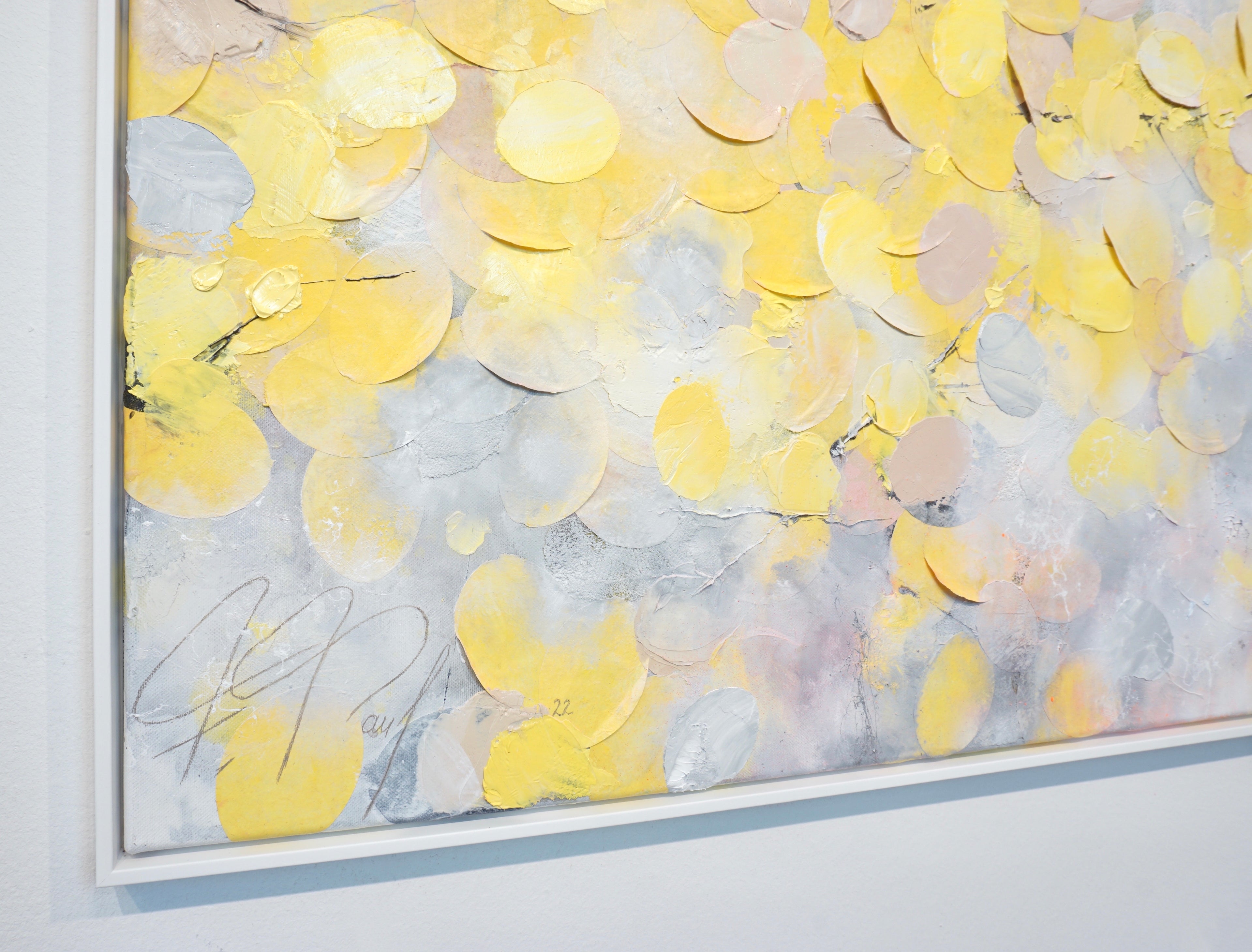 Frederic Paul_When the Sun rises_Öl,Acryl,Reis Papier auf Leinwand_120x120 cm_2022_3400 EU